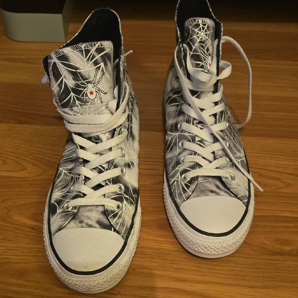 Converse All Star Black and White Web High Tops - Picture 3 of 9